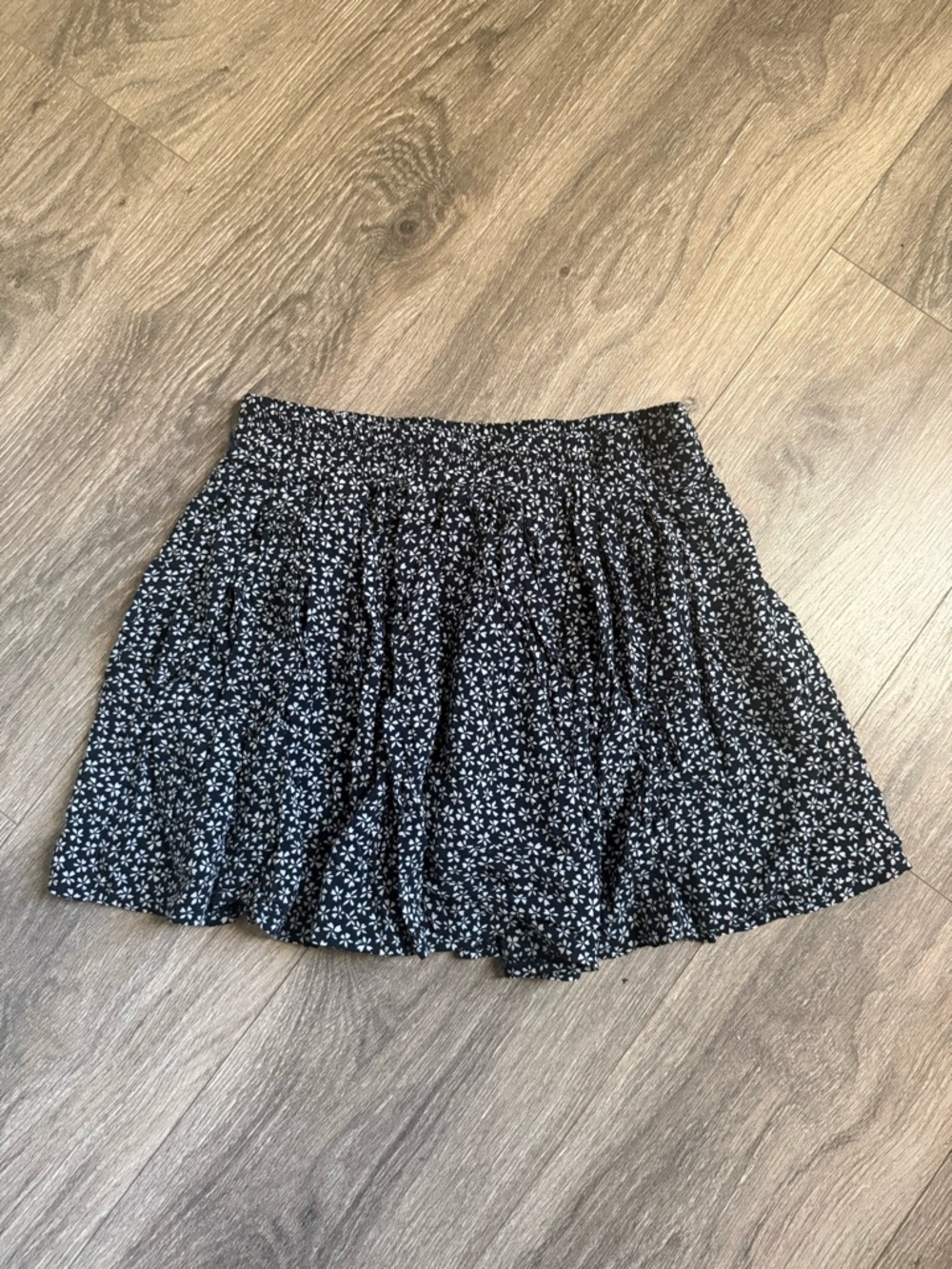 Brandy Melville Black Floral Mini Skirt